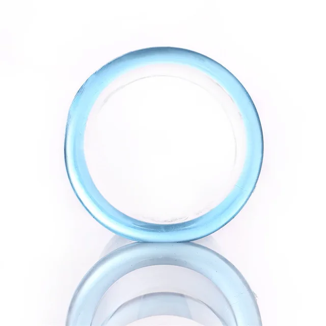 Single Pack Men's Lock Physiotherapy Ring High Elastic Silicone Translucent Blue - Shop at LoveMi
