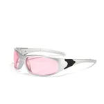 Silver Frame Pink Lens