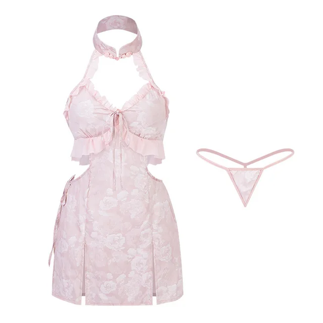 With Split Cheongsam Uniform Suit Pink - Shop at LoveMi