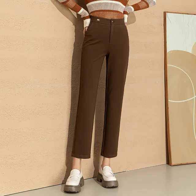 Women's Thickened Loose Fashionable Hundred Harlem Pants Coffee - Shop at LoveMi