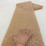 Bubble Beads Tube Embroidery Gown Beads Sequin Sequined Fabric - Color