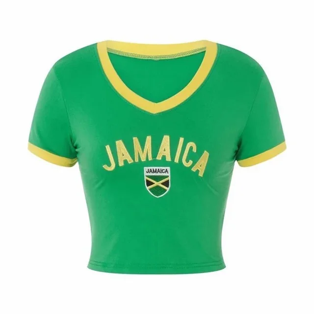 Y2g Summer Women's Short sleeved Crew Neck Casual Letter Printed T shirt Green - Shop at LoveMi