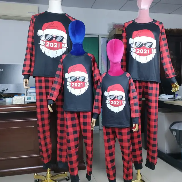 Christmas Parent child Wear Suit Pajamas Black - Shop at LoveMi
