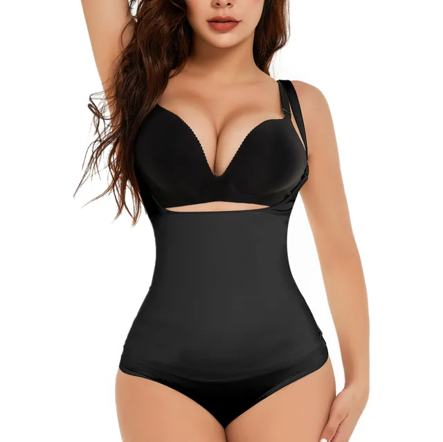 Belly And Waist Shaping Plus Size Latex One piece Corset Black - Shop at LoveMi