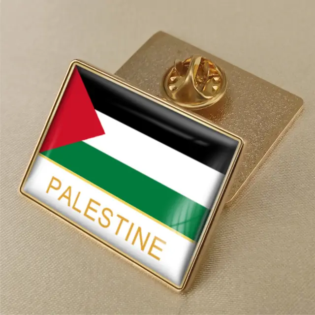 Palestinian Flag Crystal Glue Brooch Rl 32X23Mm - Shop at LoveMi