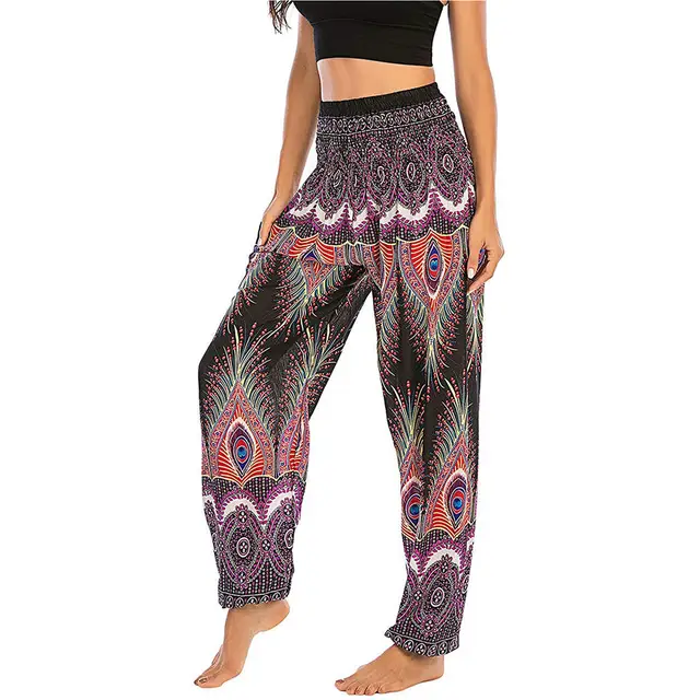 Printed Wide leg Pants Casual Trousers Figure 4 - Shop at LoveMi