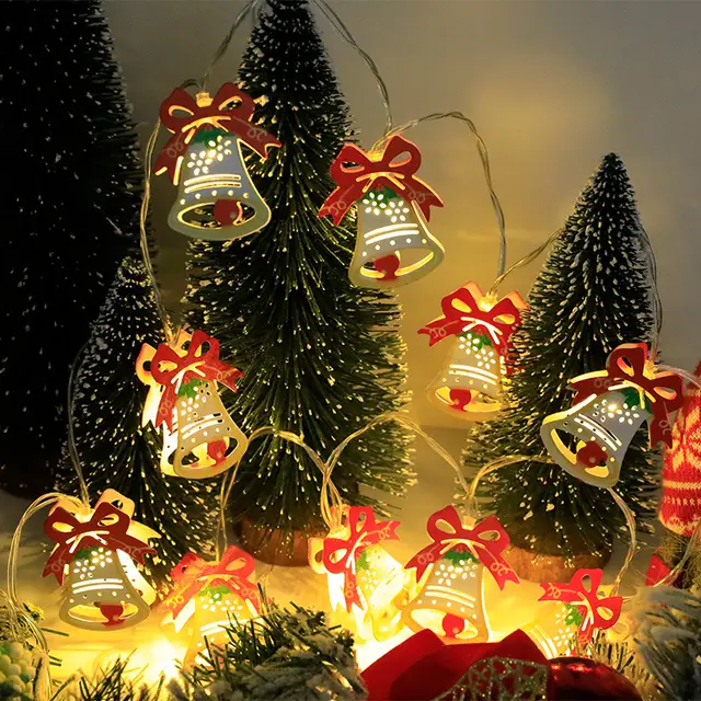 Christmas LED Light String Santa Claus Elk Snowman Xmas Ornament String Light Christmas Decorations New Year Navidad Gift Bell - Shop at LoveMi