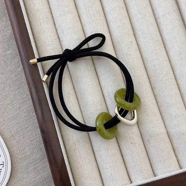 Simple Design Button Furry Women Black And Green - Shop at LoveMi