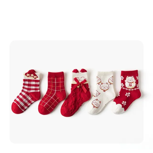 5 Pairs Of Cute Cartoon Children's Socks 563325 4Color - Shop at LoveMi