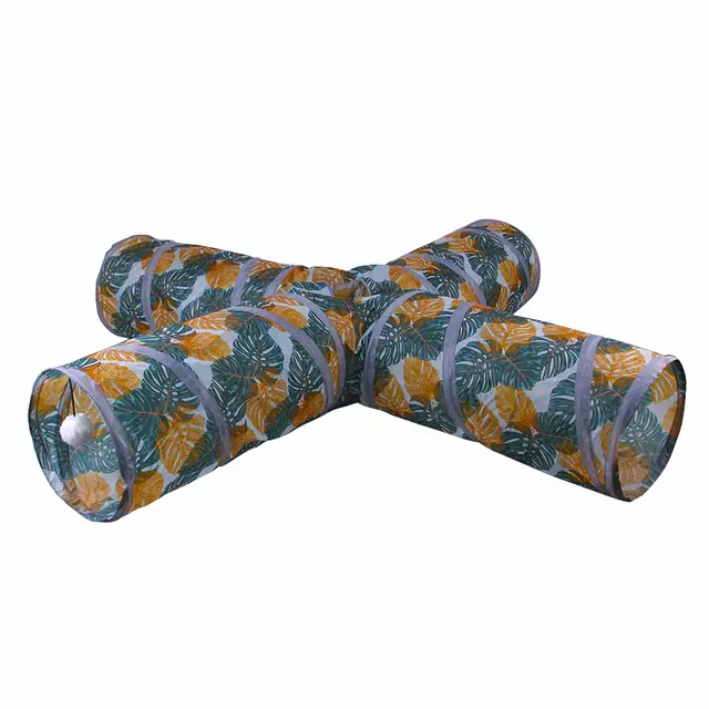 Foldable Cat Tunnel Printing Toy Printing Four Pass - Shop at LoveMi