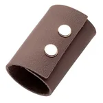 PU Leather Headband Gel Women Ponytail Clip Decoration Hair Accessories - Mocha