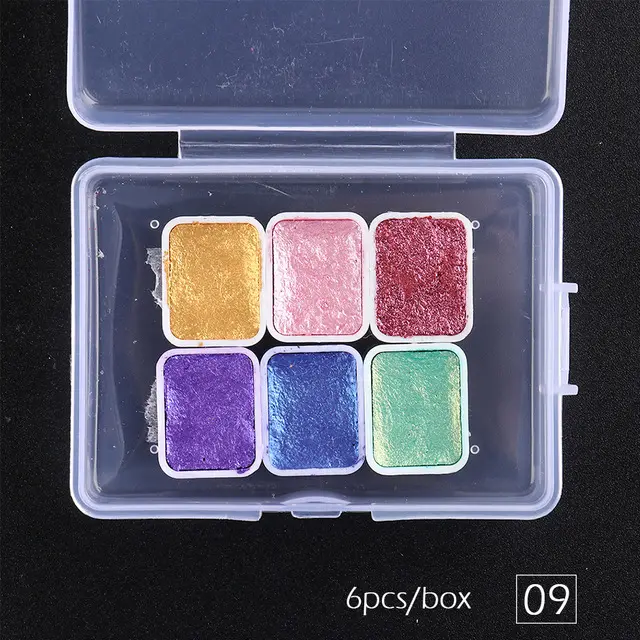 Shimmering Powder Solid Metal Pearlescent Watercolor Smudges Japanese Paint Nail Smudges Painted Metal Pearl 09 - Shop at LoveMi
