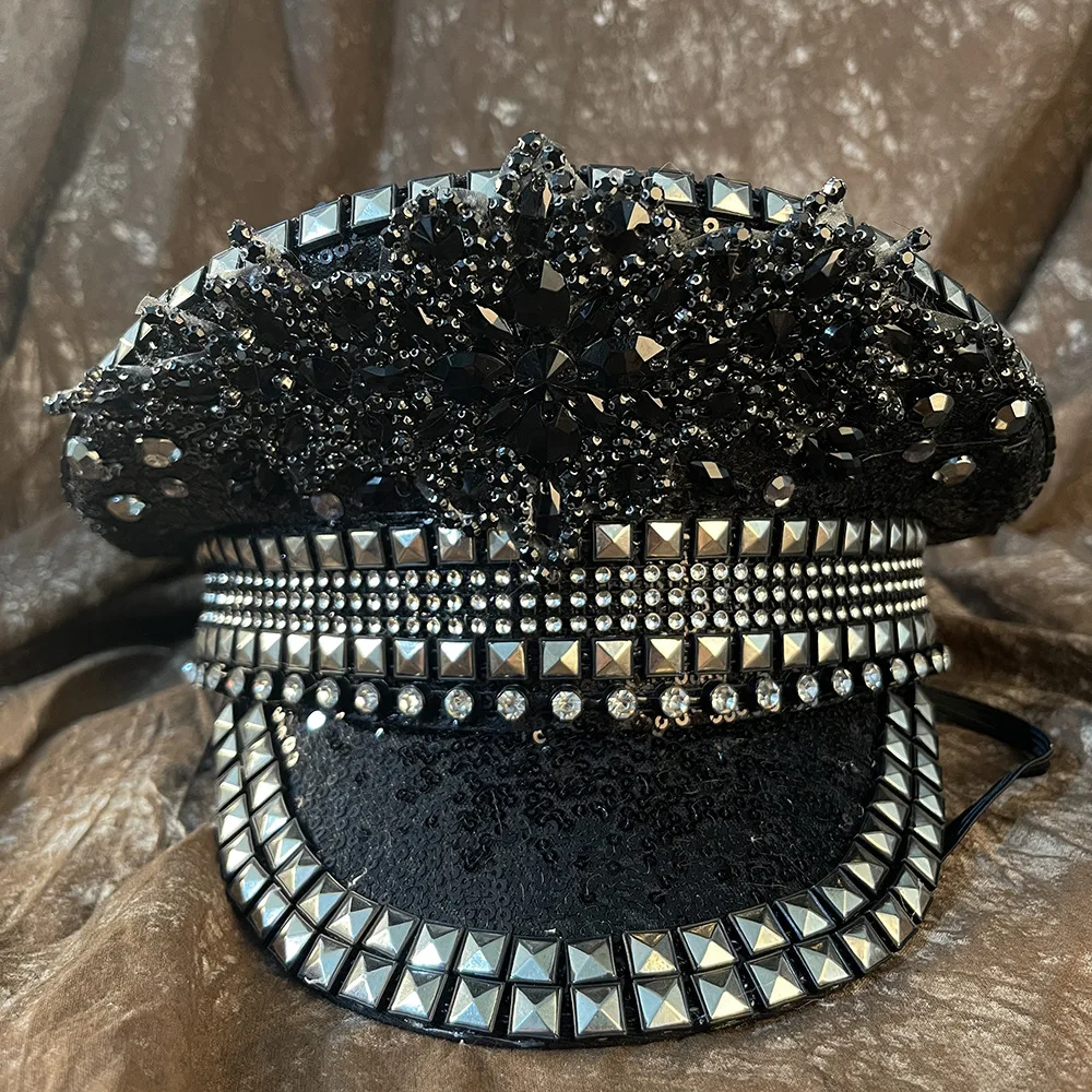 New All With Elegant Navy Blue Flat top Cap Black - Shop at LoveMi