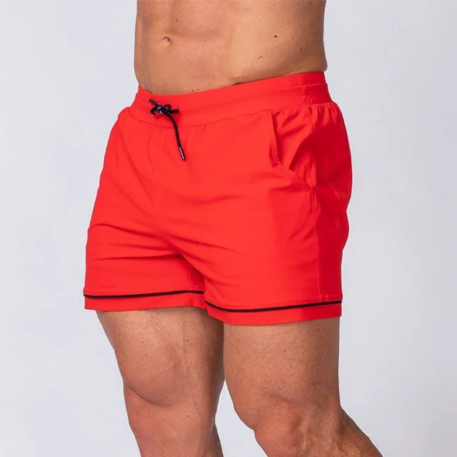 Men's Sport Running Training Outdoor Beach Quick dry Casual Shorts Red - Shop at LoveMi