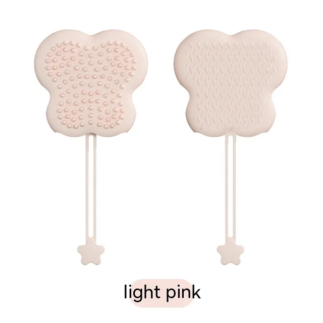 Pet Silicone Cat Petting Gloves Cleaning Float Hair Cleaning Butterfly Light Pink - Shop at LoveMi
