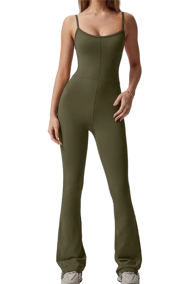 Women's Fashion Adjustable Sling Jumpsuit Army Green - Shop at LoveMi