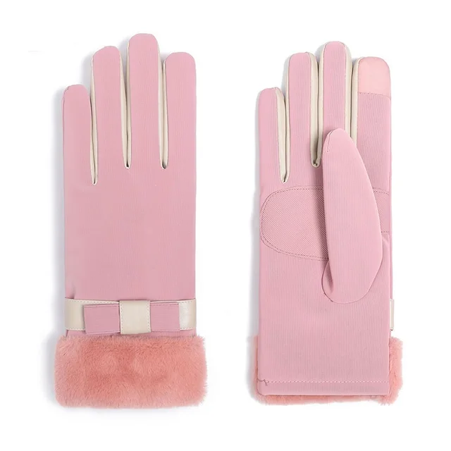 Winter Fleece lined Thickened Touch Screen Gloves 22 15 Pink - Shop at LoveMi