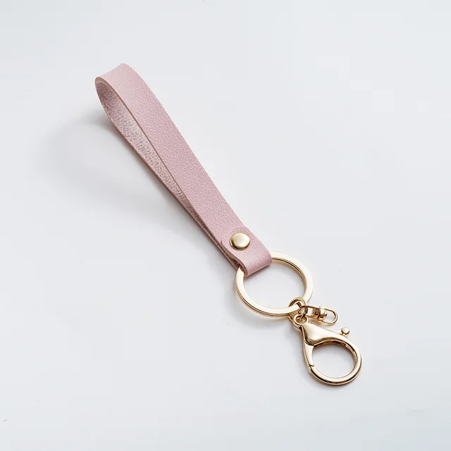 Leather Key Chain Minimalist Creative Leather Pink - Shop at LoveMi