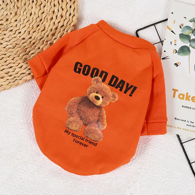 Warm Dog Pet Clothing Supplies Fleece Sweater Can Sweater Orange - Shop at LoveMi