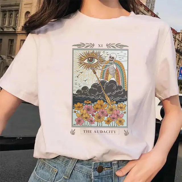 Women's Tarot Cards Spend Interesting Time Ladies Short Sleeve Style 01 - Shop at LoveMi