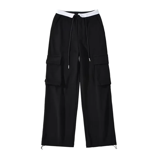 Loose Waist Straight Casual Pants For Women Black - Shop at LoveMi