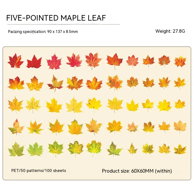 Journal Material Plant Tree 6 Models Ginkgo Golden Autumn - Shop at LoveMi