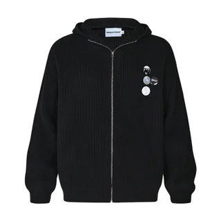 Turtleneck Zipper Sweater Women's Fashion Knitwear - Black