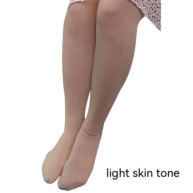 Straight Solid Plus sized Fat 200kg Spring And Autumn Base Romper Steel Wire Stocking Light Flesh Color - Shop at LoveMi