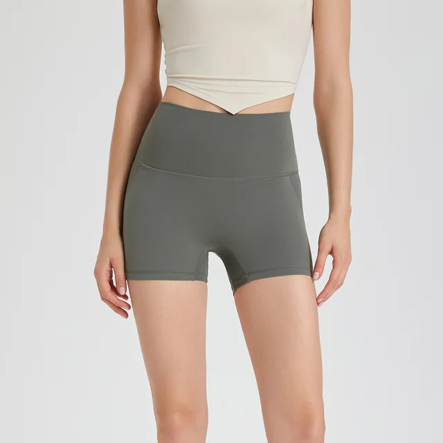 Zero sense Hot Pants Line Sports Shorts Running Fitness Yoga Pants Women Gray Green - Shop at LoveMi