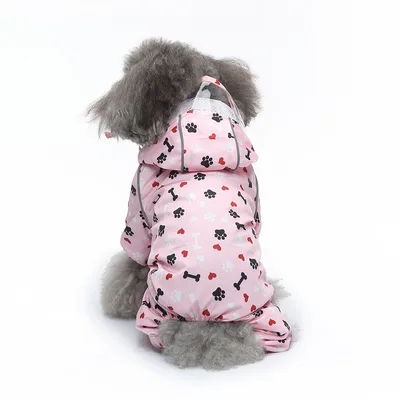 Pet Sound Dog Raincoat Four legged Reflective Raincoat Pattern Dog Four Seasons Universal Yy36 Love Bone - Shop at LoveMi