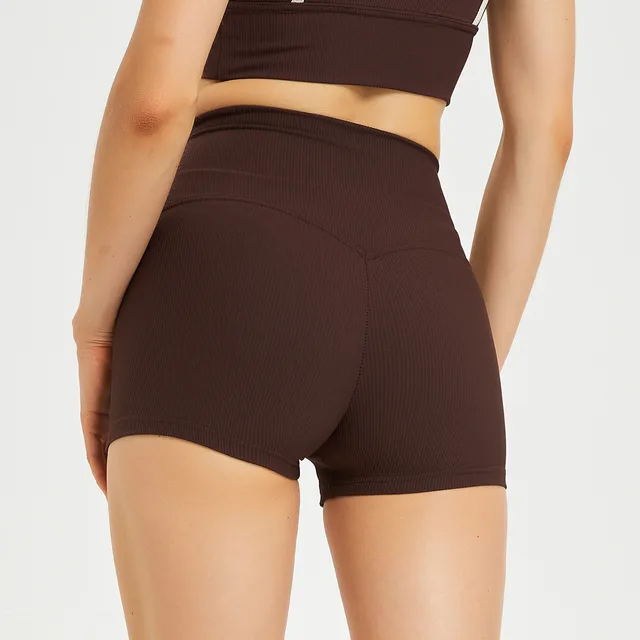 No Embarrassment Line High Waist Track Shorts Female Milk Coffee - Shop at LoveMi