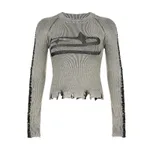 Irregular Hem Slim Fit Casual Bottoming Top - Khaki
