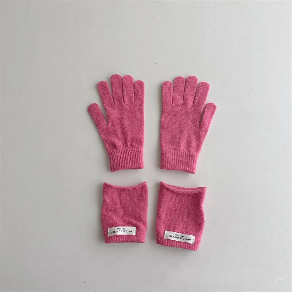 Personalized Five Finger Gloves Winter - Rose Red