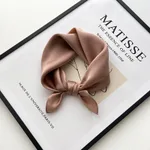Scarf 53cm Pure Color Silk Scarf - Color