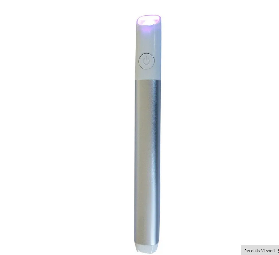 Acne Pen Acne Marks Rehabilitation Instrument Facial Beauty Red Blue Light LED Anti acne Apparatus Silver Gray - Shop at LoveMi