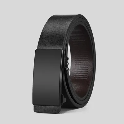 Automatic Leather Buckle Business Belt Black Buckle - Shop at LoveMi