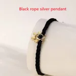 Black Rope Silver Pendant