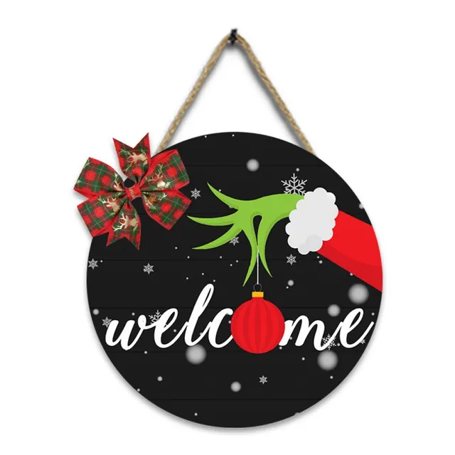 Christmas Wooden Sign Welcome Door Sign Eve 2Style - Shop at LoveMi
