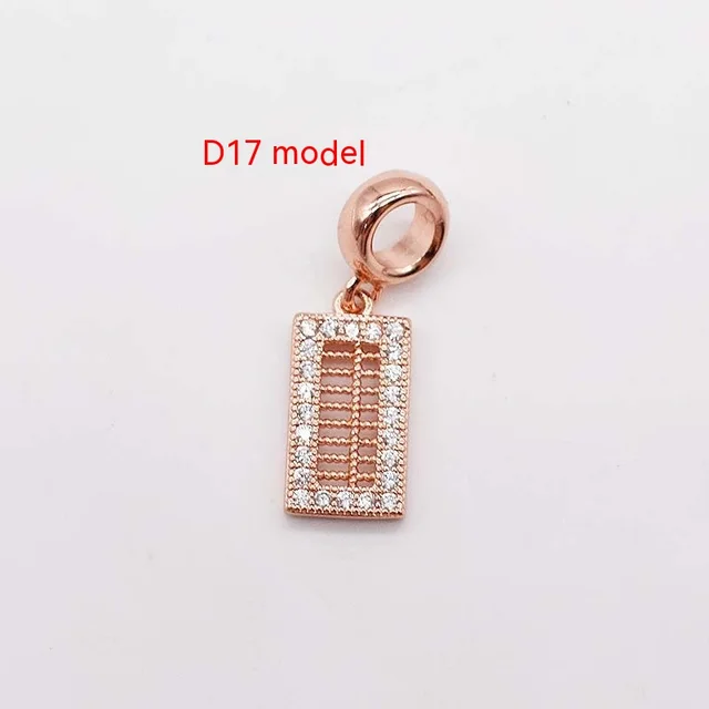 Copper Plating 14K Gold Large Hole Spacer Bead Can String Leather Rope Bracelet Pendant Rose D17 - Shop at LoveMi