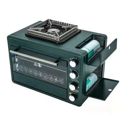 Outdoor Portable Gas Oven 2 in 1 Portable Gas Stove 25L Green Doubleside Glass - Shop at LoveMi