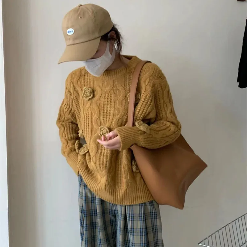 European Goods Knitwear For Autumn And Winter Women's Design Sense Ginger - Shop at LoveMi