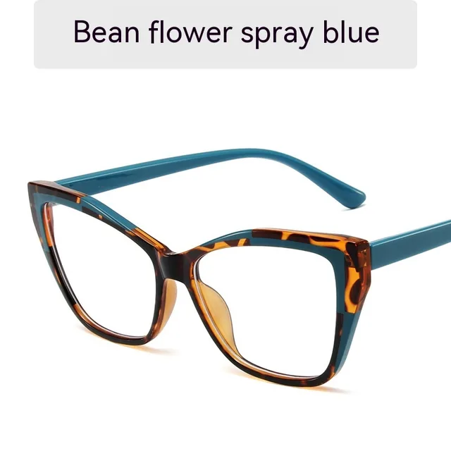 Glasses Frame European And American New Cross border Plain Glasses Spray Blue - Shop at LoveMi