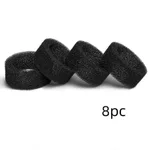 Black Circular Ring 8Pc