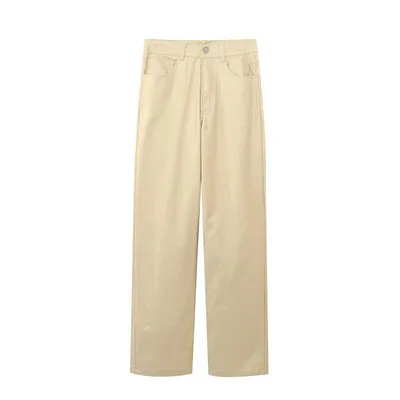 Summer New European And American Personal Casual Style Golden Bright Straight Casual Draping Pants Gold - Shop at LoveMi