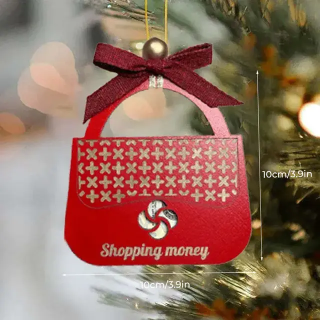 Christmas Gasoline Wallet Pendant Home Ornament And Decoration Red Shopping Moey - Shop at LoveMi