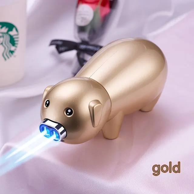 Flame Creative Lighter Creative Ornaments Gold - Shop at LoveMi