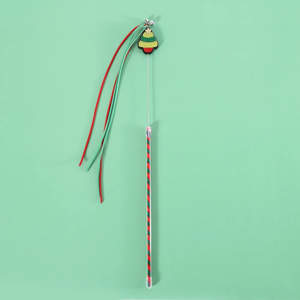 Christmas Cat Teaser Tassel Sound Bell Interaction 23 Christmas Tree Cat Teaser - Shop at LoveMi