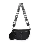 Women's Foreign Trade Genuine Leather New Fashion Ches Shoulder Crossbody Cowhide Bag - Black