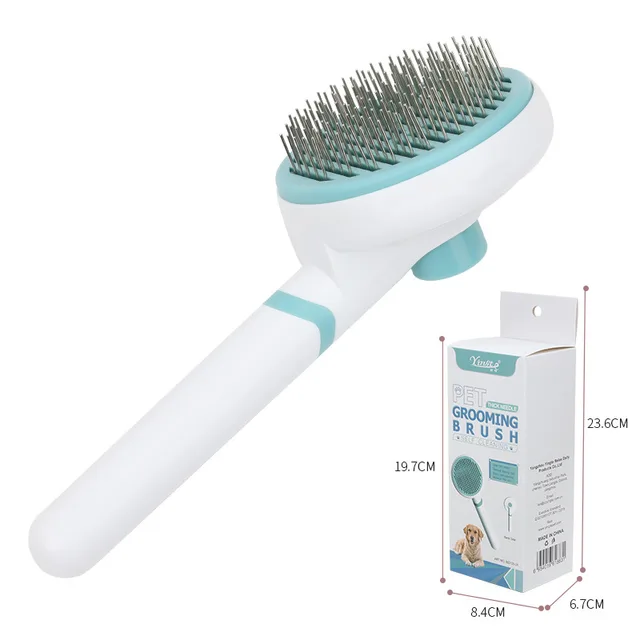 Pet Comb Float Hair Cleaning Needle Green Thick Needle - Shop at LoveMi