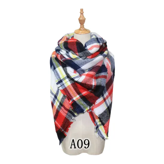 Colorful imitation cashmere check square Style I - Shop at LoveMi